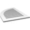 Ekena Millwork Quarter Round Top Left Surface Mount PVC Gable Vent w/ 3-1/2"W x 1"P Standard Frame, 24"W x 34"H GVPQL24X3401SF - alternate 3